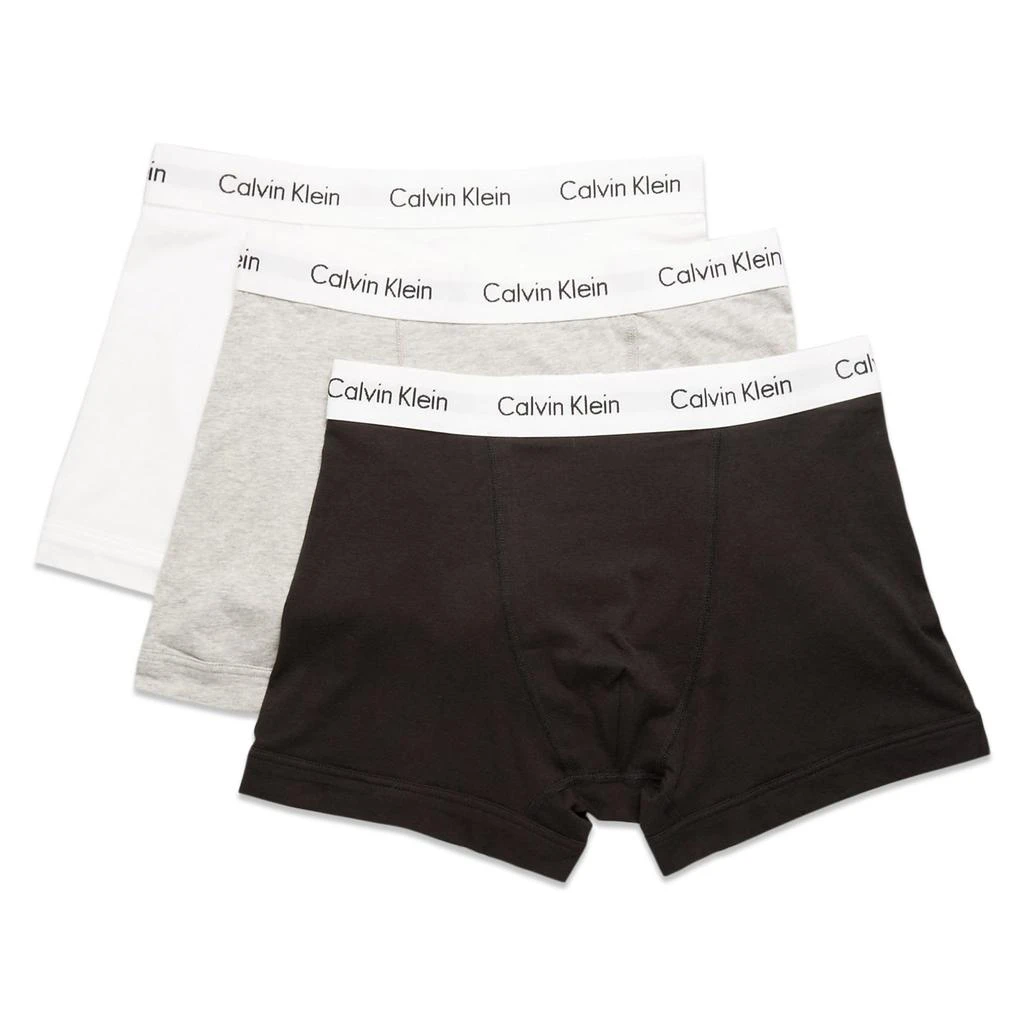 商品Calvin Klein|Calvin Klein Cotton Stretch Trunks - Black/White/Grey,价格¥356,第1张图片
