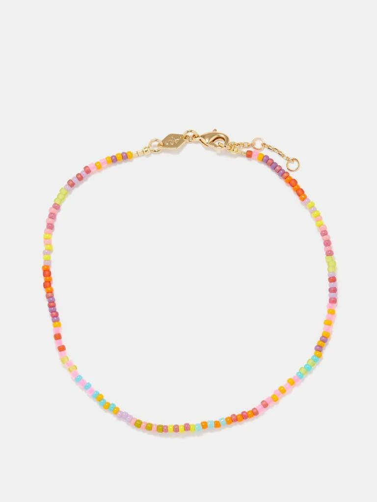 商品Anni Lu|Secret Beach 18kt gold-plated anklet,价格¥297,第1张图片