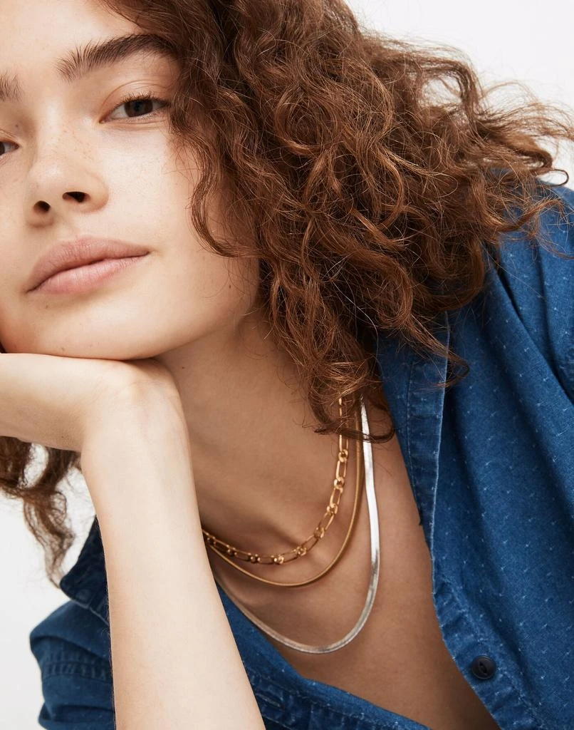 商品Madewell|Herringbone Chain Necklace,价格¥334,第2张图片详细描述