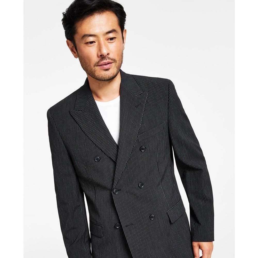 商品Alfani|Men's Slim-Fit Double-Breasted Pinstripe Suit Separate Jacket, Created for Macy's,价格¥1072,第4张图片详细描述