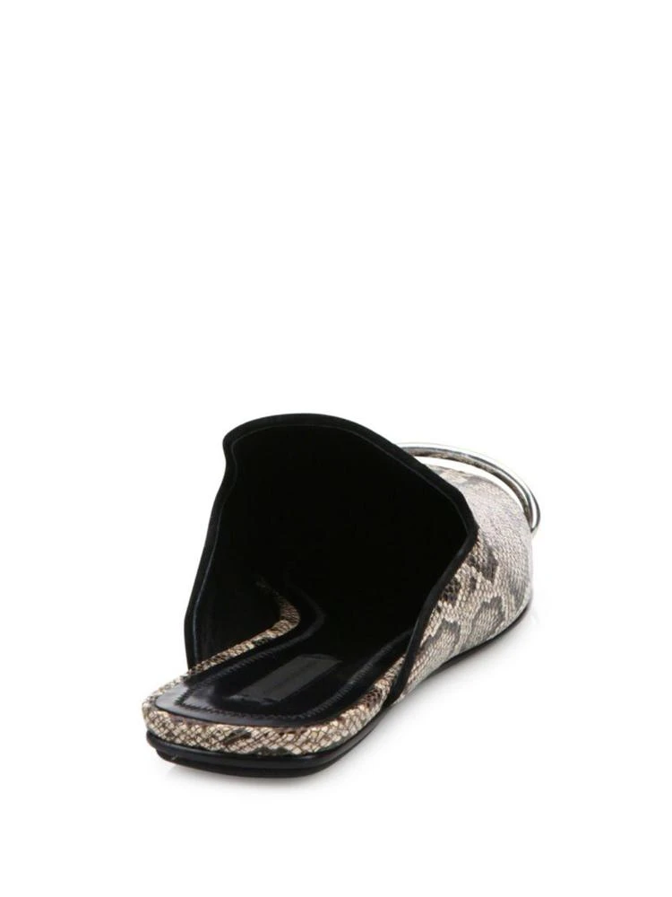 商品Alexander Wang|Jaelle Teak Snake-Embossed Leather Loafer Slides,价格¥1784,第2张图片详细描述