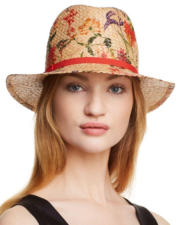 商品Raffaello Bettini|Floral Print Panama Hat,价格¥303,第1张图片