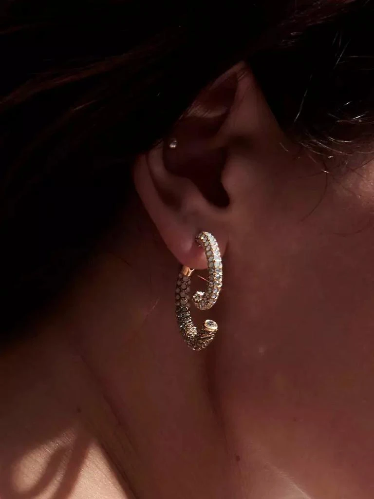 商品Demarson|Pavé Luna 12K Gold-Plated Crystal Wraparound Earrings,价格¥2127,第4张图片详细描述