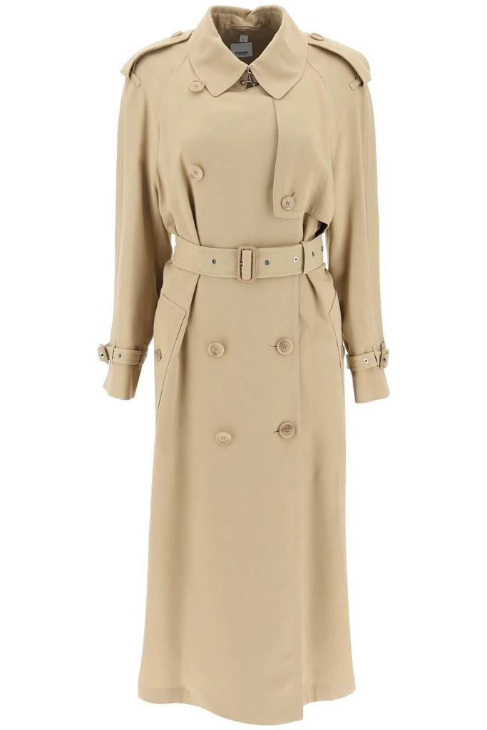 商品Burberry|Burberry 'pedley' long viscose trench coat,价格¥15763,第1张图片