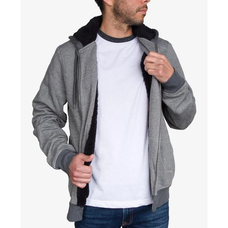 商品Jem|Men's Marled Zip Up Sherpa-Lined Fleece Hoodie,价格¥76,第1张图片