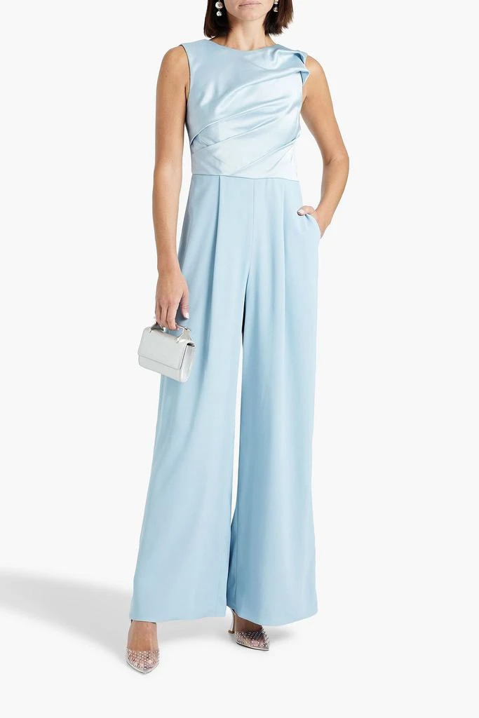 商品MIKAEL AGHAL|Satin-paneled crepe wide-leg jumpsuit,价格¥1056,第2张图片详细描述