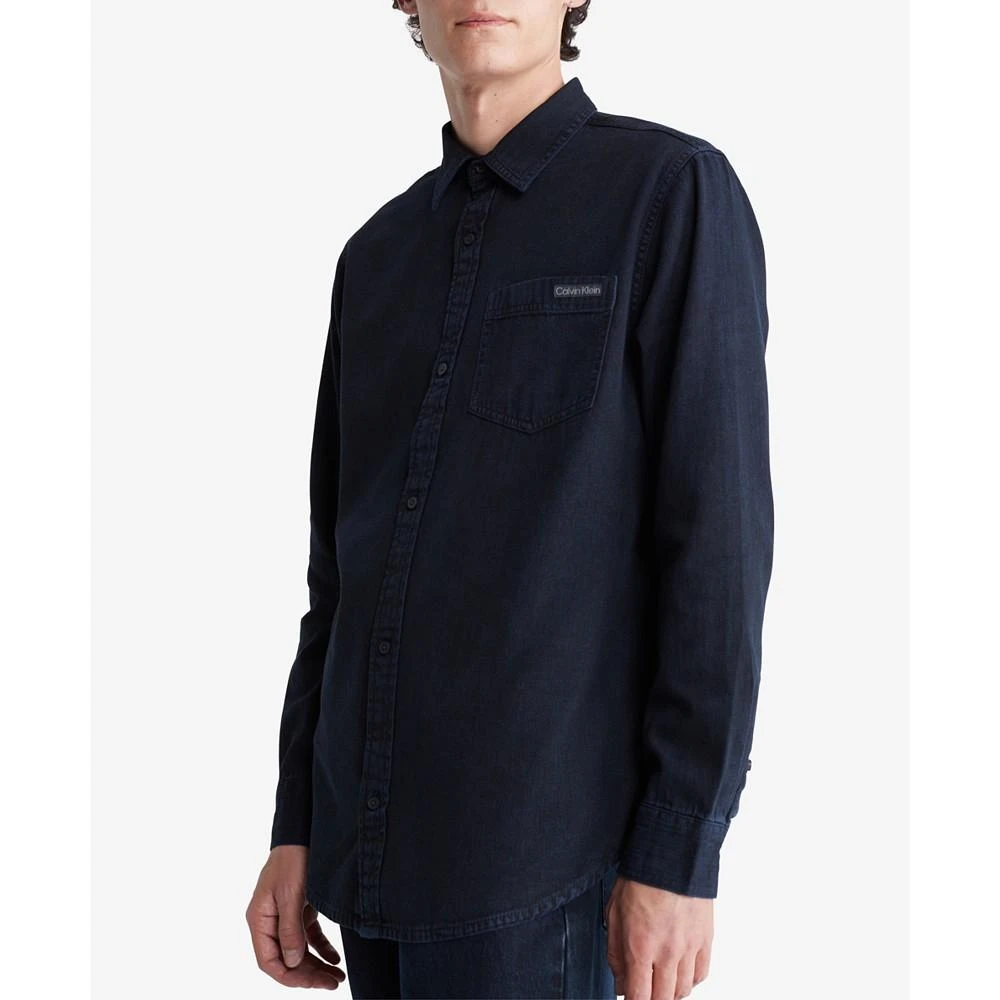 商品Calvin Klein|Men's Blue Black Stone Denim Shirt,价格¥103,第3张图片详细描述