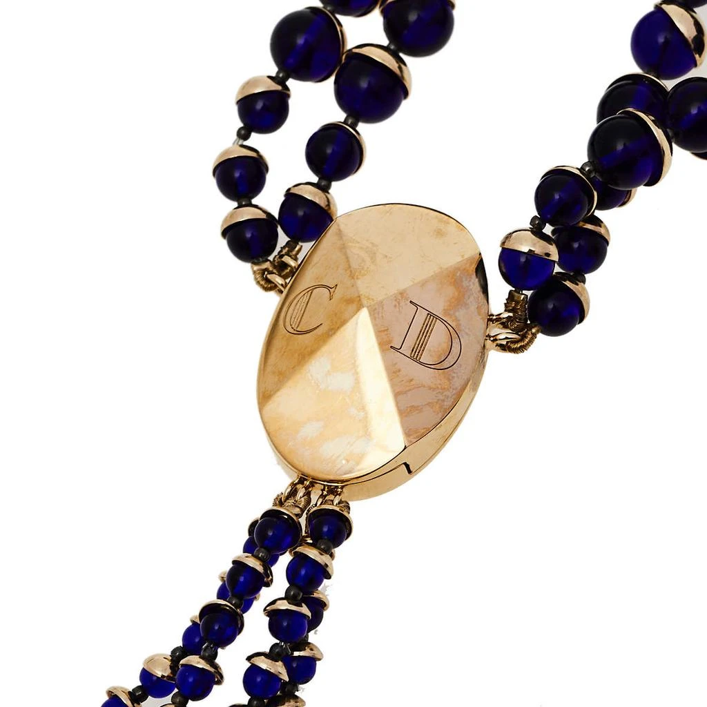 商品[二手商品] Dior|Dior Mise en Dior Blue Beaded Multi Strand Necklace,价格¥2630,第4张图片详细描述