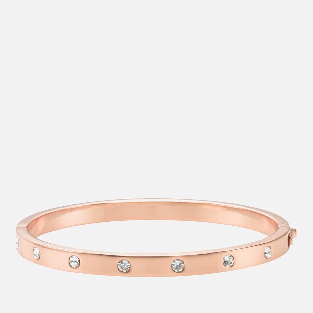 商品Kate Spade|Kate Spade New York Women's Metal Stone Hinged Bangle - Clear/Rose Gold,价格¥406,第1张图片
