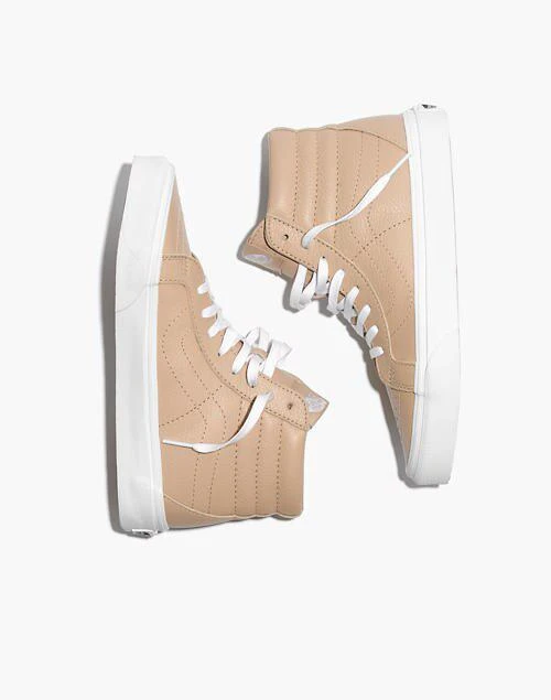 商品Madewell|Vans® Unisex SK8-Hi Reissue High-Top Sneakers in Sesame Leather,价格¥436,第1张图片