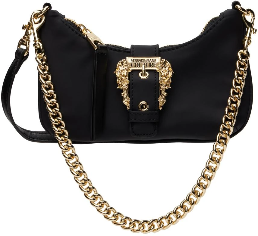 商品Versace|Black Baroque Buckle Bag,价格¥1718,第1张图片