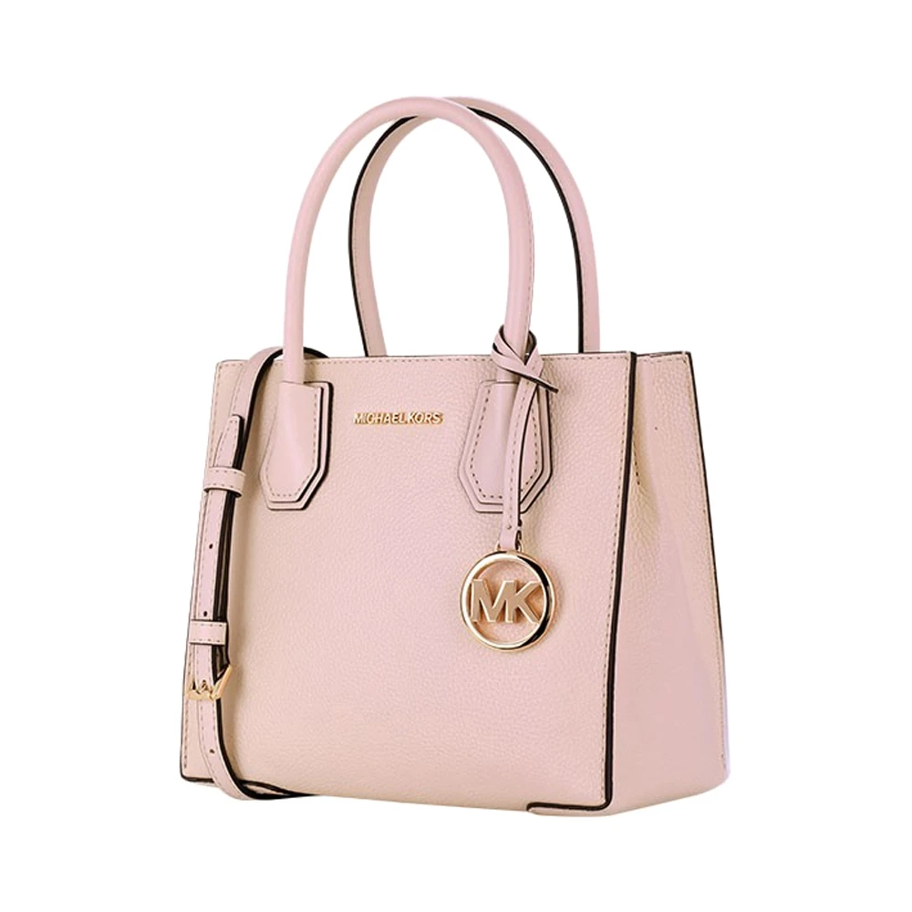 MICHAEL KORS 女士粉色荔枝纹牛皮革MERCER中号单肩斜挎手提包 35S1GM9M2L-POWDERBLUSH 商品