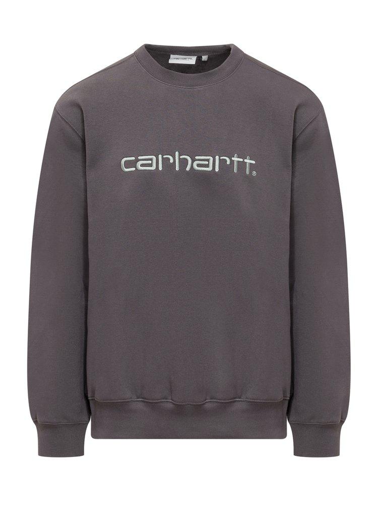 Carhartt WIP Logo Embroidered Long-Sleeved Sweatshirt商品第1张图片规格展示