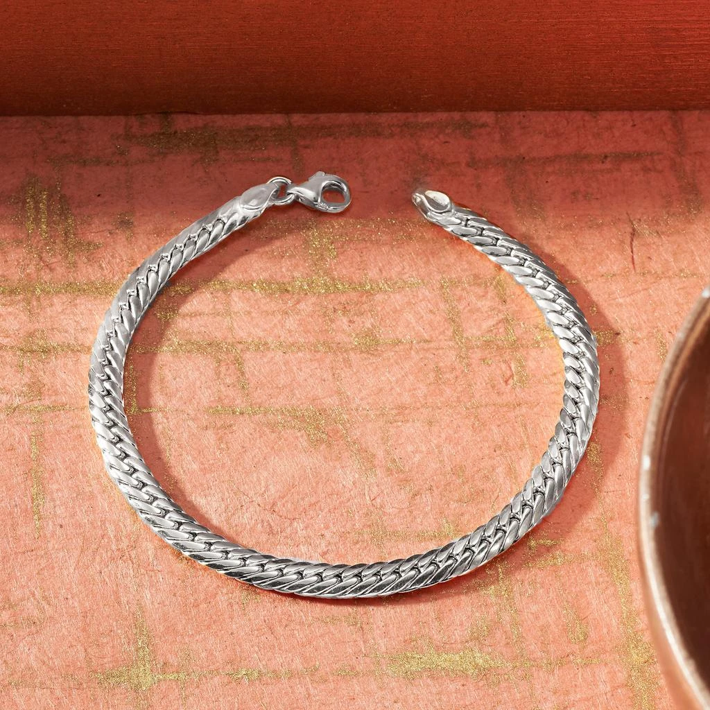 商品Ross-Simons|Italian 14kt White Gold Cuban-Link Bracelet,价格¥4511,第3张图片详细描述