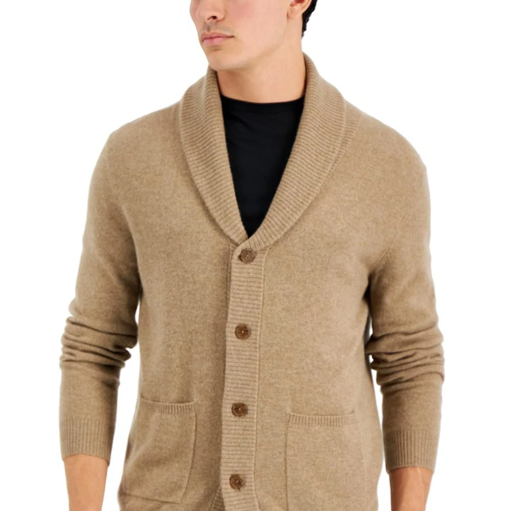 商品Club Room|Men's Shawl-Neck Cashmere Cardigan, Created for Macy's,价格¥495,第3张图片详细描述