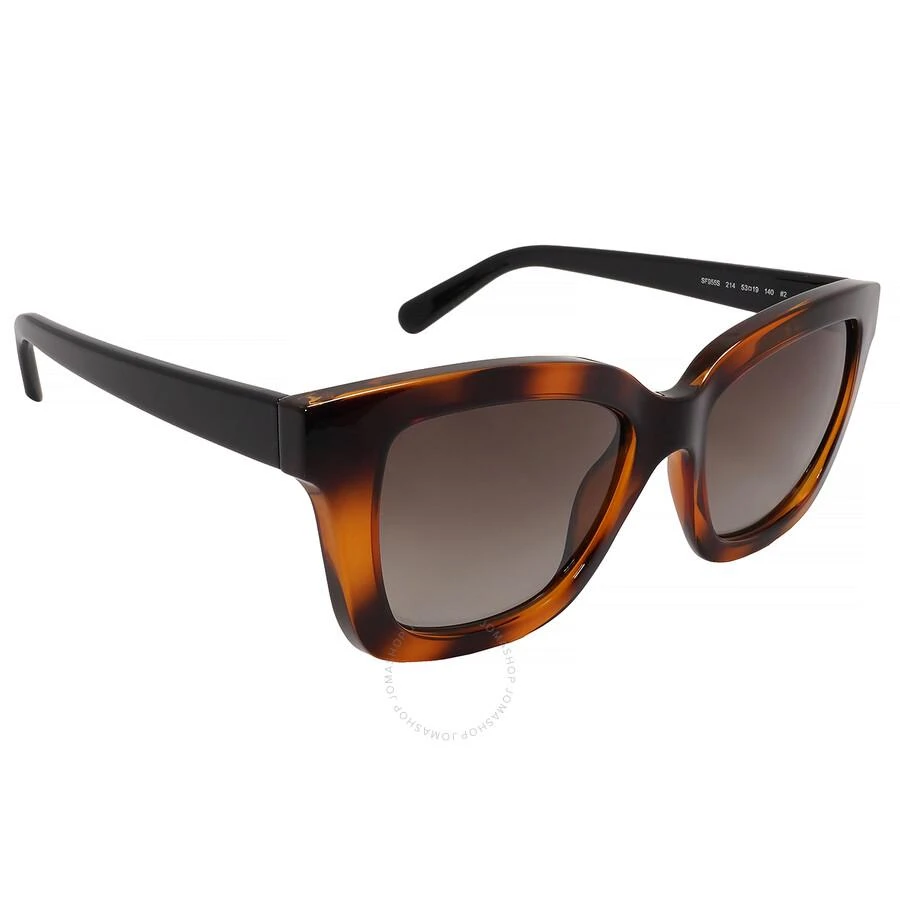 商品Salvatore Ferragamo|Brown Gradient Rectangular Ladies Sunglasses SF955S 214 53,价格¥522,第2张图片详细描述