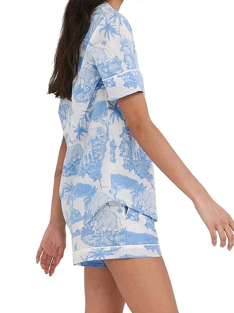 商品Desmond & Dempsey|2-Piece Printed Cotton Short Pajama Set,价格¥1428,第4张图片详细描述