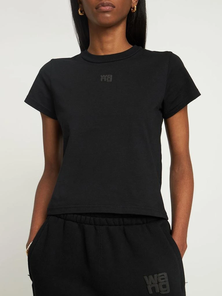 商品Alexander Wang|Essential Shrunk Cotton Jersey T-shirt,价格¥1013,第1张图片详细描述