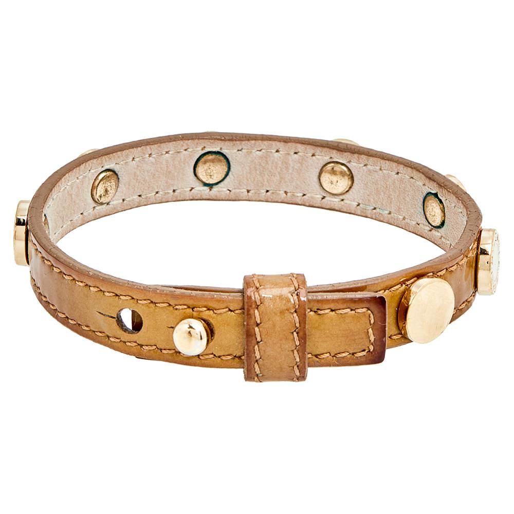 Bvlgari Beige Reversible Studded Enamel Le Bracelet商品第7张图片规格展示