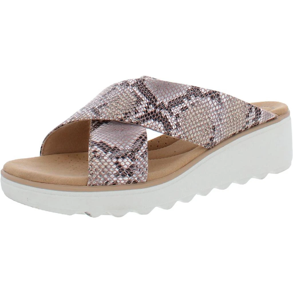 商品Clarks|Clarks Womens Jillian Gem Comfort Open Toe Wedge Sandals,价格¥315,第1张图片