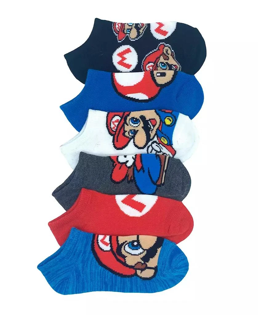 商品Mario Bros.|Boys Super Mario No Show Socks, Pair of 6,价格¥43,第1张图片