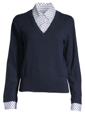 商品Tommy Hilfiger|​Dot-Print Layered Sweater,价格¥293,第5张图片详细描述