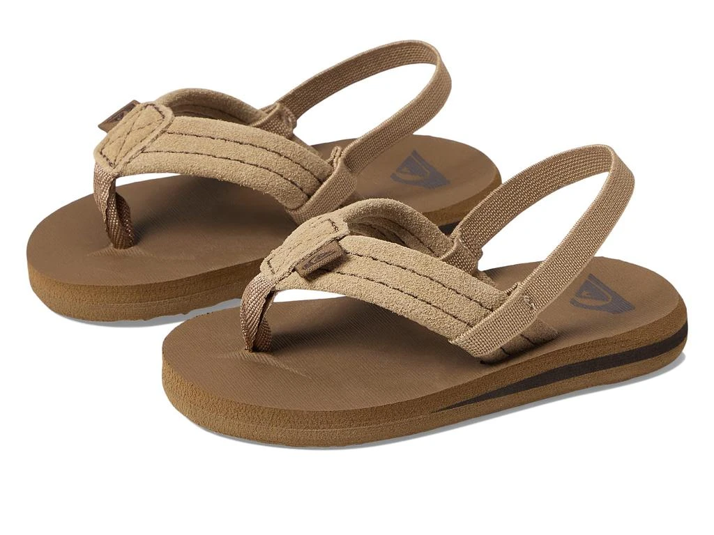 商品Quiksilver|Quiksilver Kids Carver Suede Core Flip Flops (Toddler),价格¥179,第1张图片