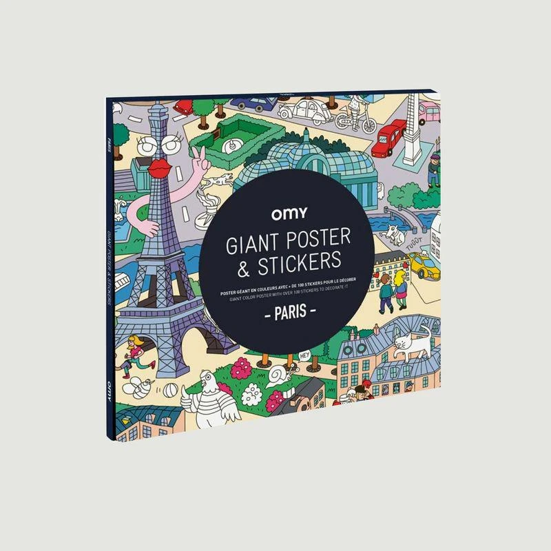 商品Omy|Poster Paris stickers Multicolor OMY,价格¥110,第1张图片