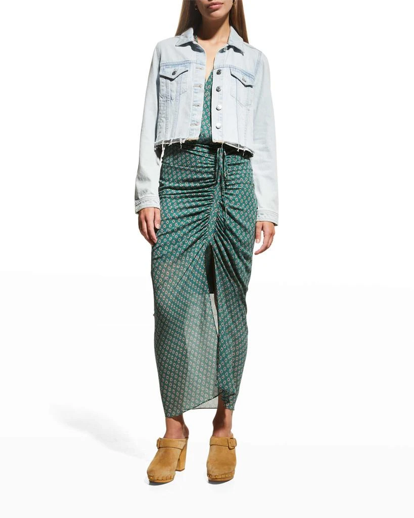 商品VERONICA BEARD|Mariposa Paisley Ruched Surplus Maxi Dress,价格¥5390,第3张图片详细描述