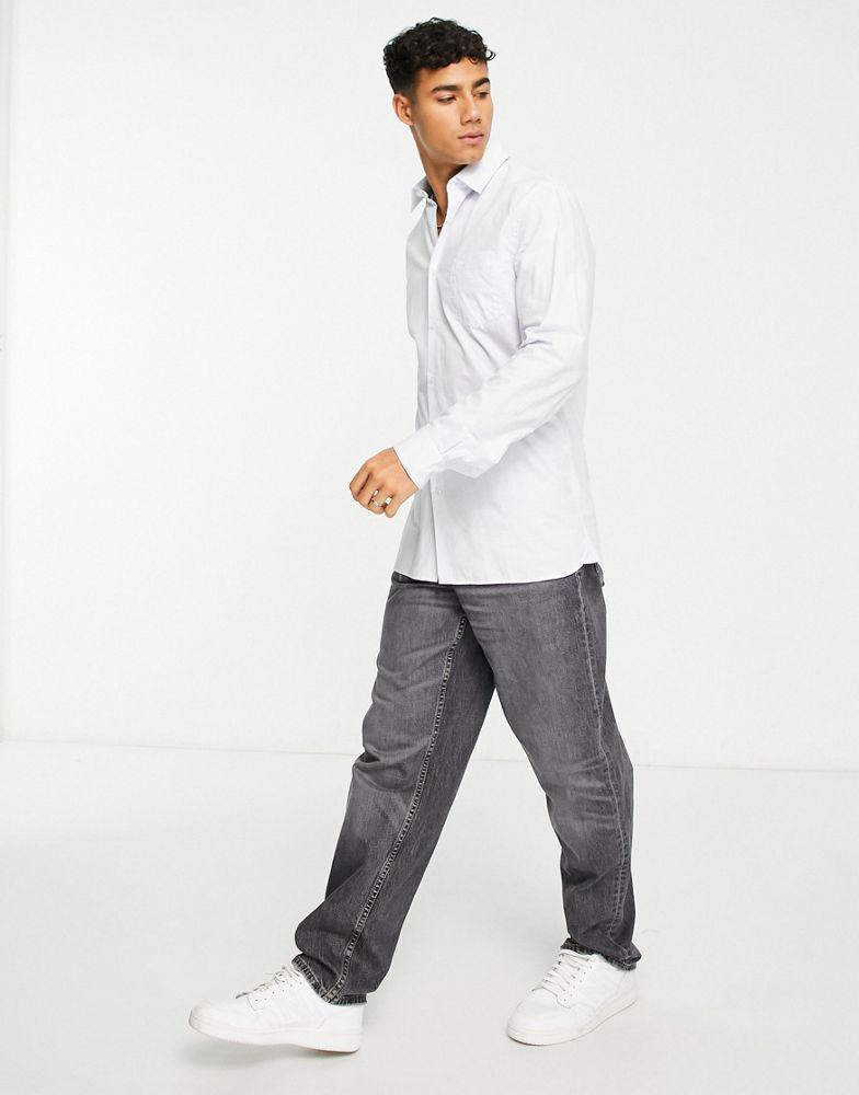 Lacoste long sleeve shirt in white商品第3张图片规格展示