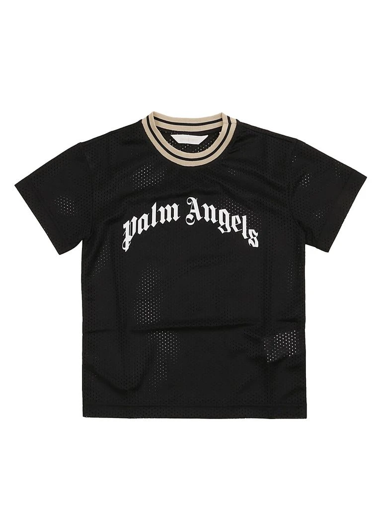 商品Palm Angels|Palm Angels Curved Logo Mesh T-shirt,价格¥1708,第1张图片