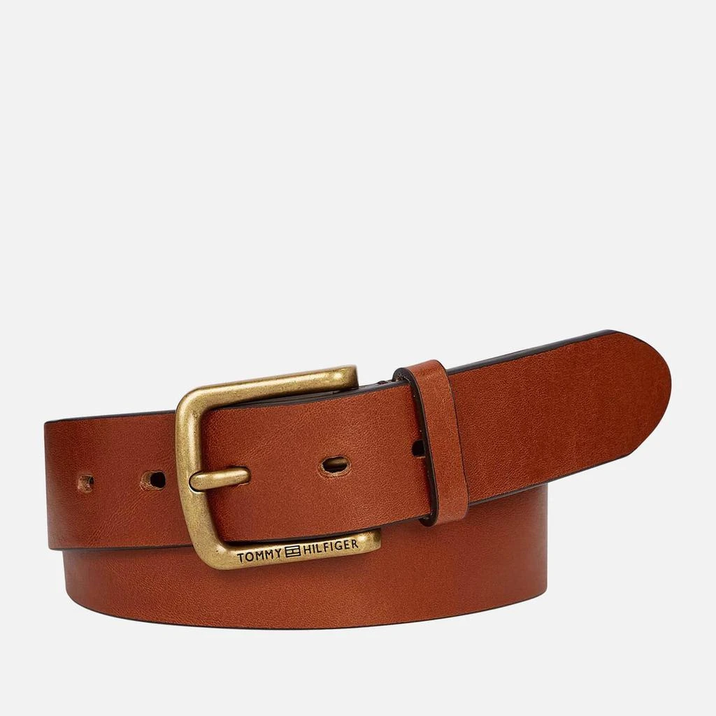 商品Tommy Hilfiger|Tommy Hilfiger Gold-Tone Leather Belt,价格¥189,第1张图片