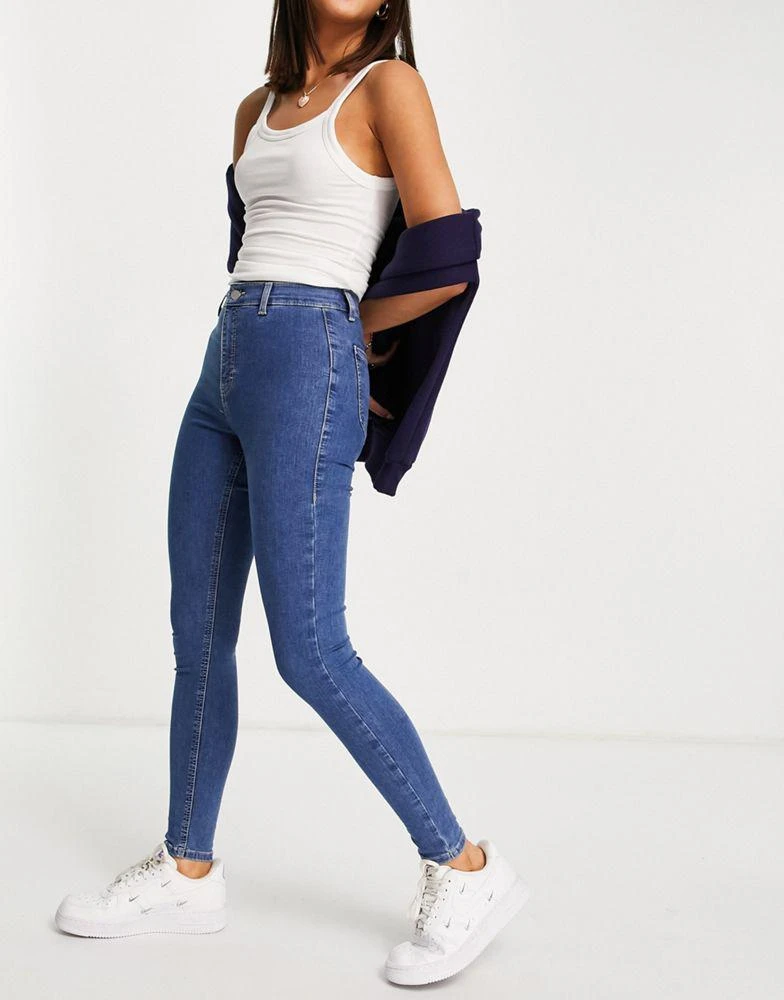 商品Topshop|Topshop Joni jean in mid blue ,价格¥175,第1张图片