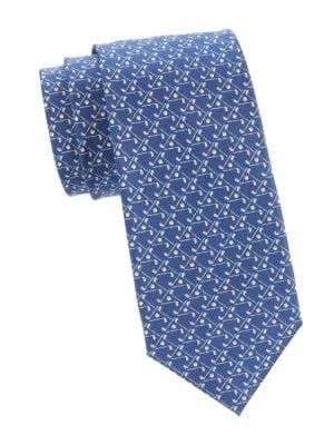 商品Salvatore Ferragamo|Hockey Print Silk Tie,价格¥959,第1张图片