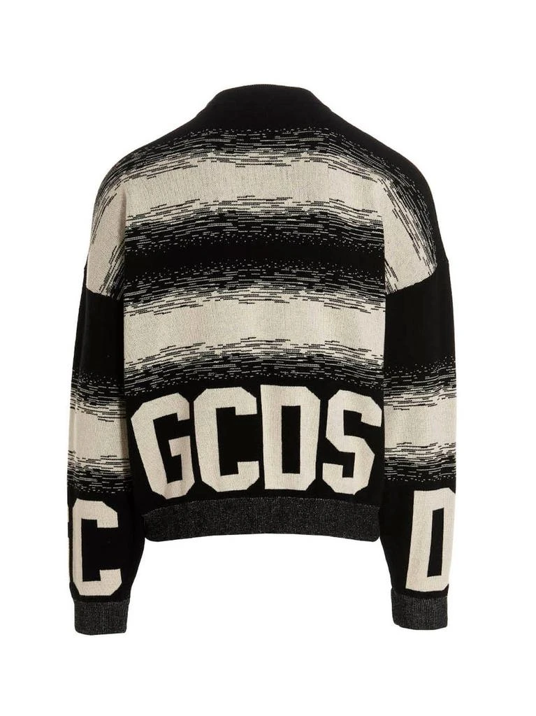 商品GCDS|GCDS Logo Intarsia Striped Knit Sweater,价格¥1596,第2张图片详细描述