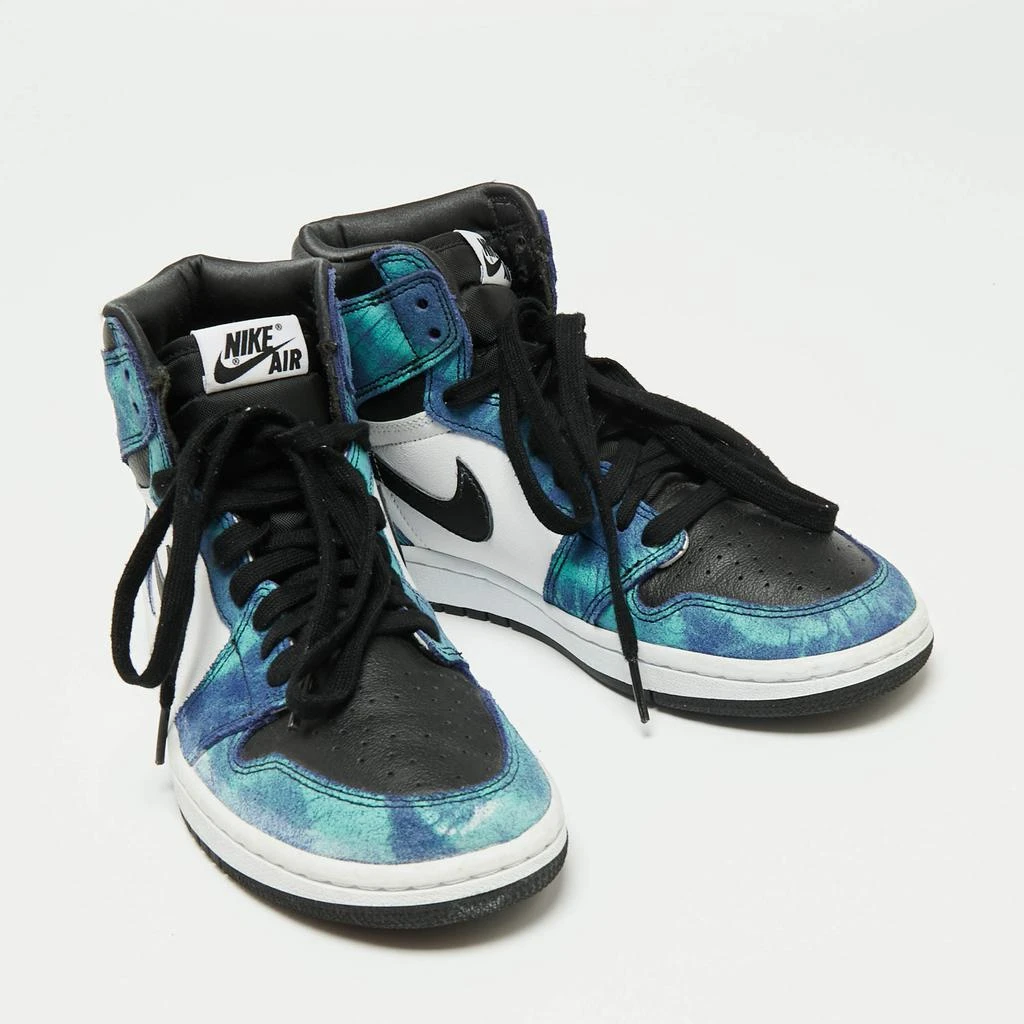 商品[二手商品] NIKE|Nike Jordan Multicolor Leather And Fabric Air Jordan 1 Retro Tie-Dye High Top Sneakers Size 38.5,价格¥1427,第4张图片详细描述