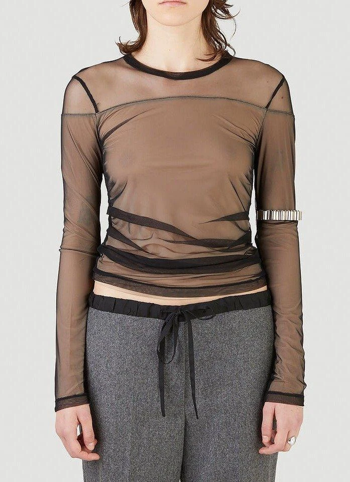 商品Helmut Lang|Helmut Lang Tulle Layered Top,价格¥1476,第1张图片