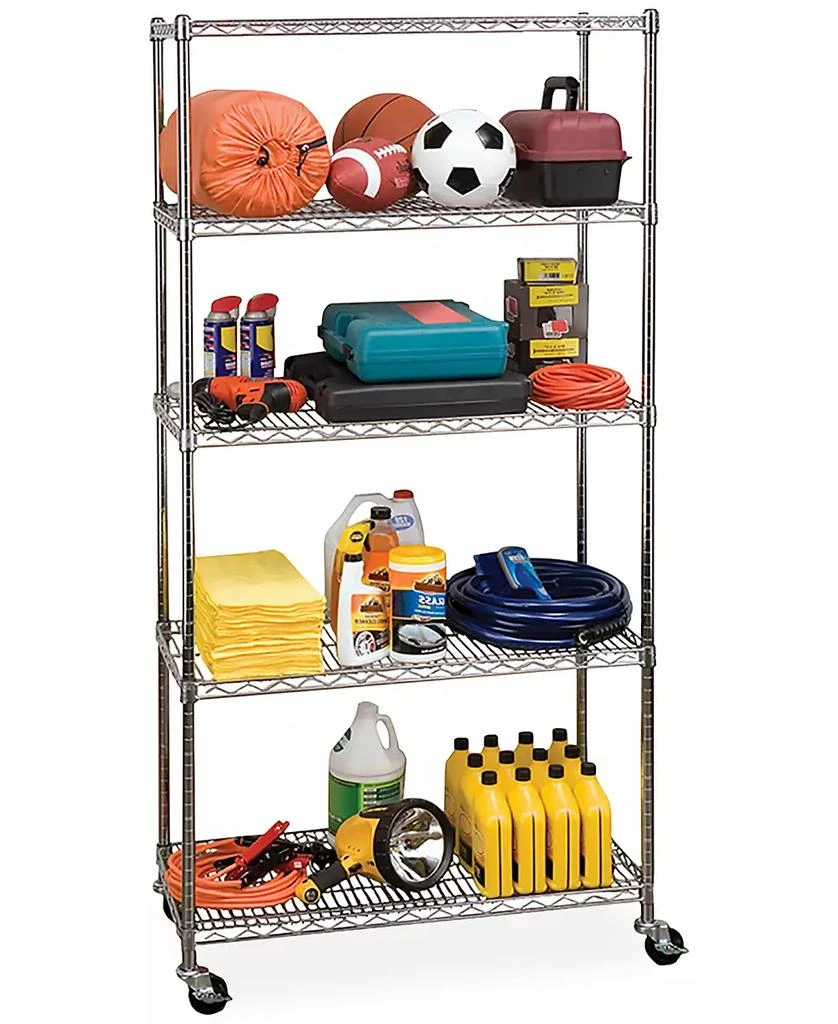 Commercial-Grade 5-Tier NSF-Certified Steel Wire Wheeled Shelving 商品