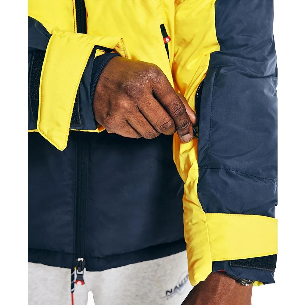 商品Nautica|Men's Competition Sustainably Crafted Colorblock Parka,价格¥1208,第3张图片详细描述