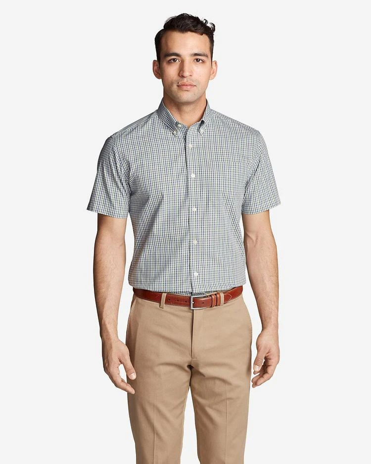 商品Eddie Bauer|Men&#39;s Wrinkle-Free Classic Pinpoint Oxford Short-Sleeve Shirt - Seasonal,价格¥298-¥484,第3张图片详细描述