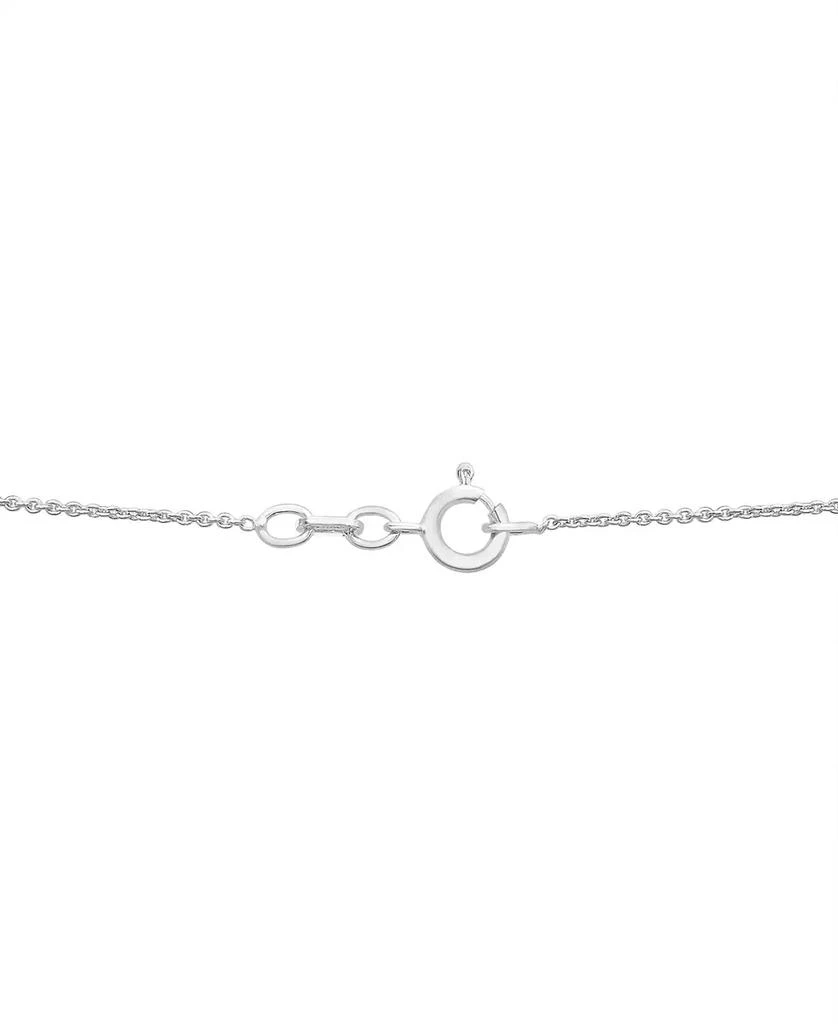 商品Macy's|Diamond Bow 17" Pendant Necklace (1/10 ct. t.w.) in Sterling Silver,价格¥741,第4张图片详细描述