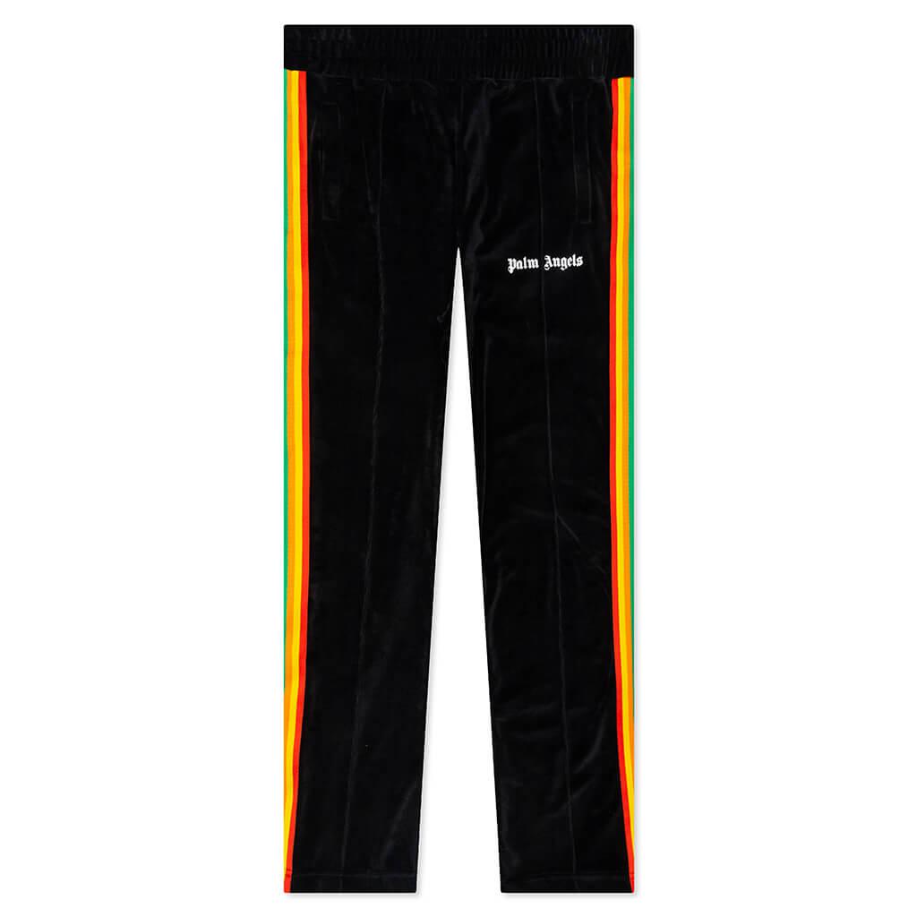 Palm Angels Rainbow Chenille Track Pants - Black/White商品第1张图片规格展示