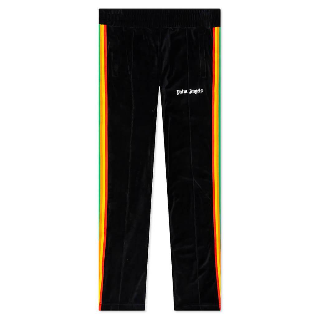 商品Palm Angels|Palm Angels Rainbow Chenille Track Pants - Black/White,价格¥3582,第1张图片