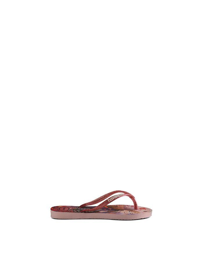 商品Havaianas|女孩(小童/幼儿)Girls' Slim Frozen Glitter Flip-Flops - Walker, Toddler, Little Kid,价格¥149,第3张图片详细描述