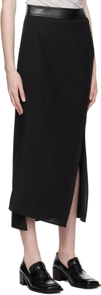 商品Helmut Lang|Black Twisted Midi Skirt,价格¥3128,第2张图片详细描述