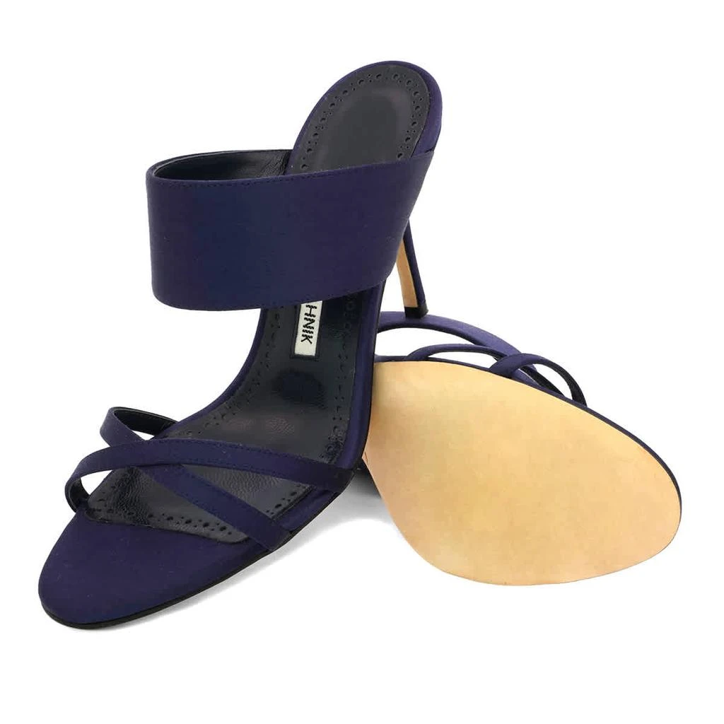 商品Manolo Blahnik|Ladies Navy Gueypla 90 Heel Sandals,价格¥2051,第2张图片详细描述