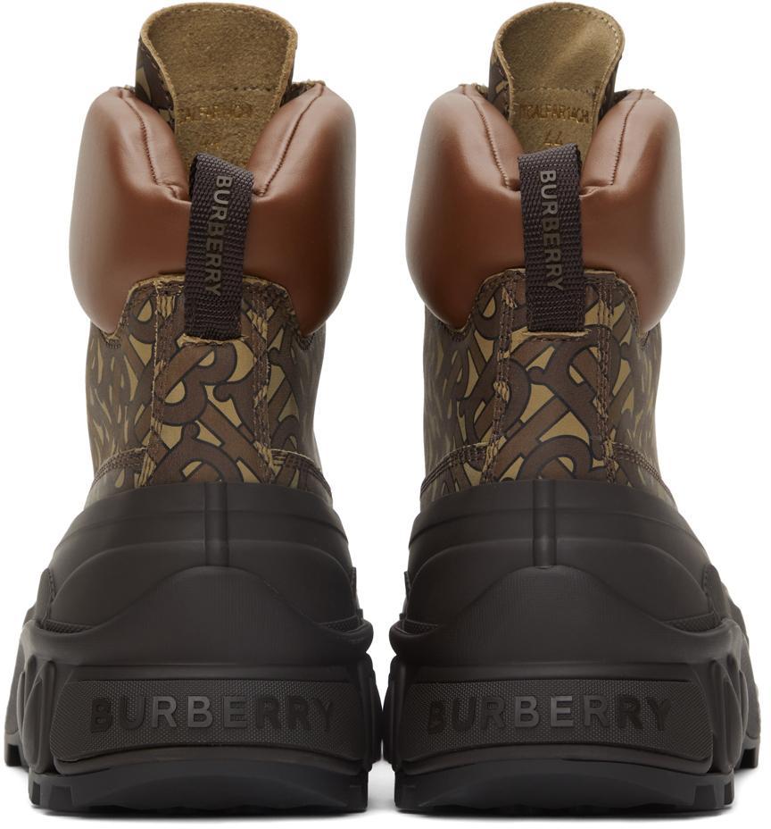 商品Burberry|Leather Contrast Sole Monogram Print Lace-Up Boots,价格¥6656,第6张图片详细描述