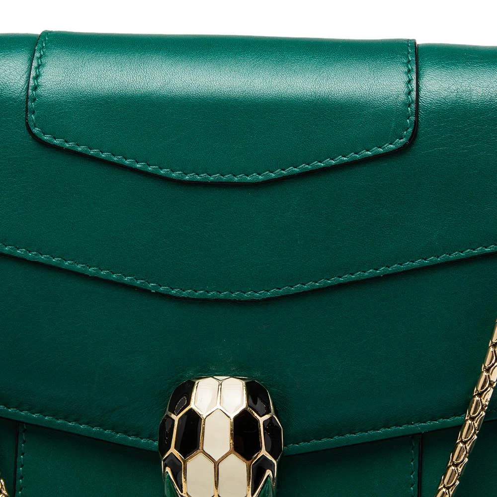 商品[二手商品] BVLGARI|Bvlgari Green Leather Small Serpenti Forever Shoulder Bag,价格¥7270,第5张图片详细描述