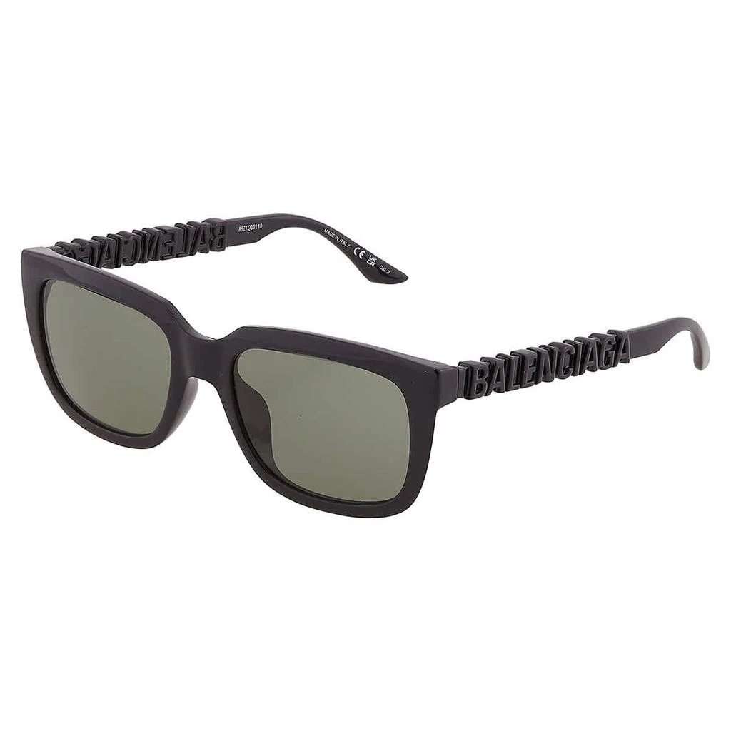 商品Balenciaga|Green Square Unisex Sunglasses BB0108S-001 56,价格¥1117,第3张图片详细描述