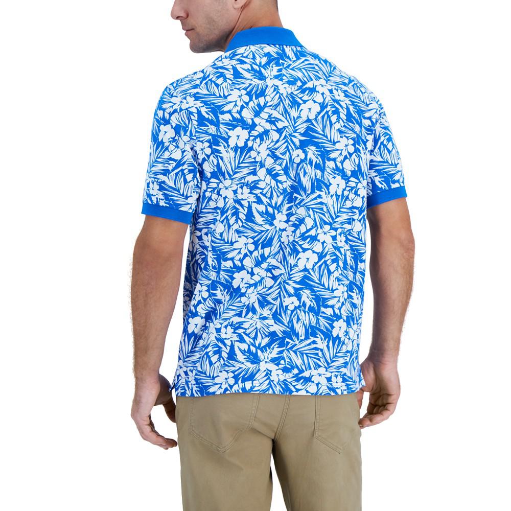 Men's Short-Sleeve Tropical Print Polo, Created for Macy's商品第2张图片规格展示